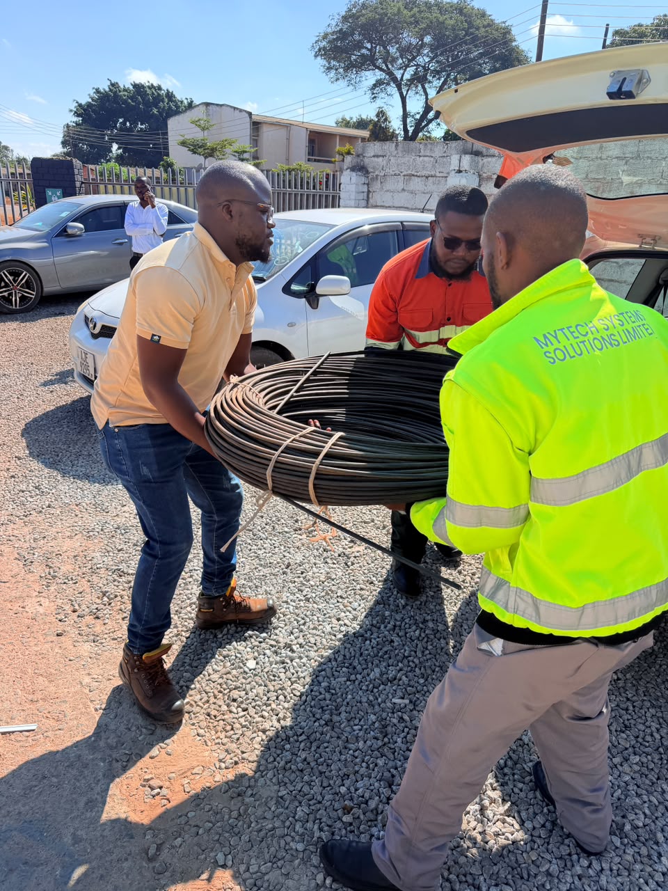 Optic Fiber Installation.